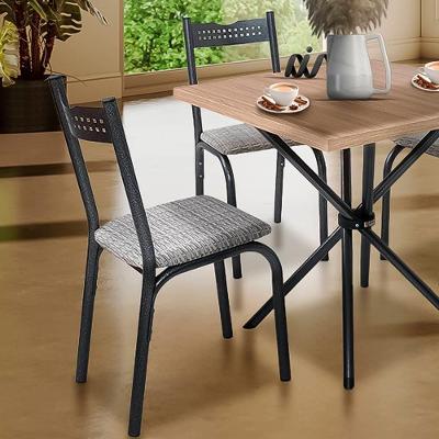 Conjunto 2 Cadeiras Aço Preto Manteiga Ash