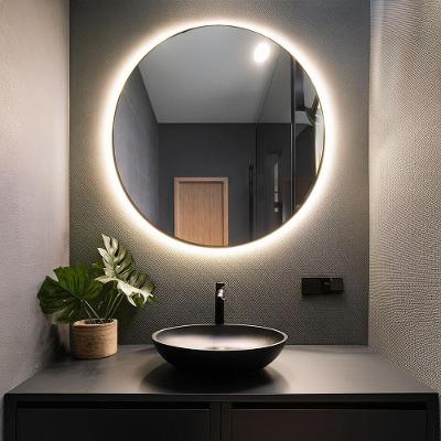 Espelho Redondo Com Iluminação Led Branco Frio - 6000k - 70x70 Cm