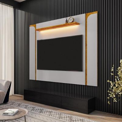 Painel Suspenso Maresias Sala Tv Até 75 Polegadas Off White/Naturale
