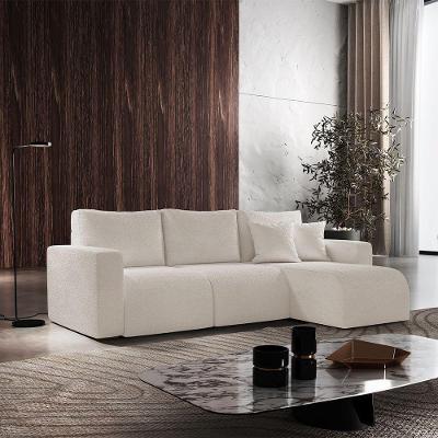 Sofá Living 70cm + 70cm Com Chaise Direito Meu Sofá Online A302 Linho Branco