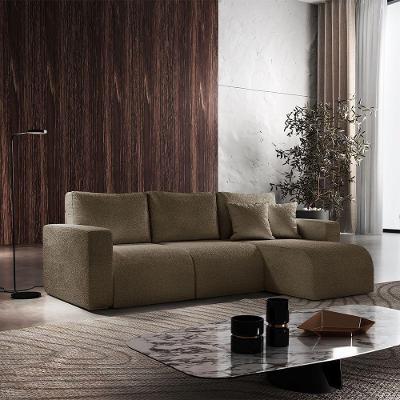Sofá Living 90cm + 90cm Com Chaise Direito Meu Sofá Online B016 Veludo Marrom