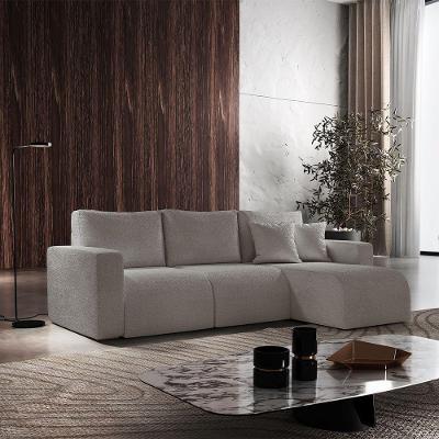 Sofá Living 70cm + 70cm Com Chaise Direito Meu Sofá Online A230 Linho Cinza