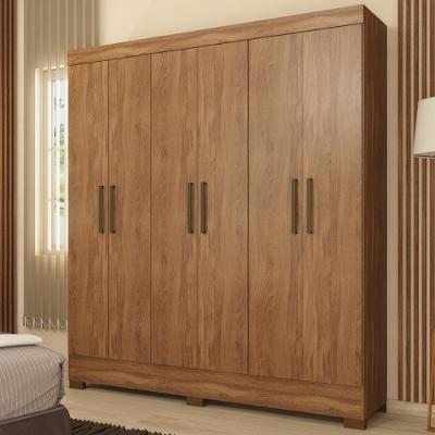 Guarda Roupa Casal 6 Portas E 2 Gavetas Verso Amêndola Touch