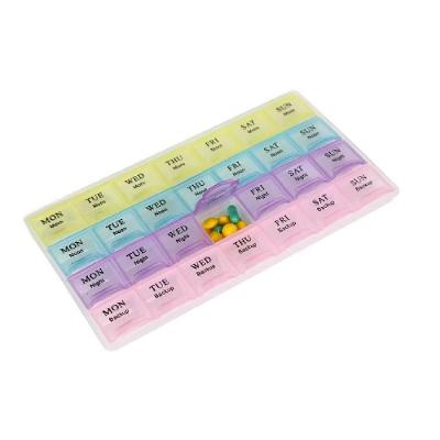Porta Comprimidos 28 Divisorias Organizador De Remedios Suplementos Vitamina Caixa De Medicamentos Semanal