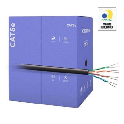 Cabo De Rede Cat5e 305m Fortrek Fk 500c Cmx Preto - Cx - 305