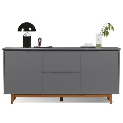 Buffet Aparador Para Sala De Jantar 163cm Flow Cinza - Ej Móveis