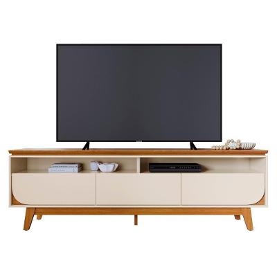 Rack Bancada De Tv 75 Pol 200cm Celina Z10 Off/cinamomo - Mpozenato