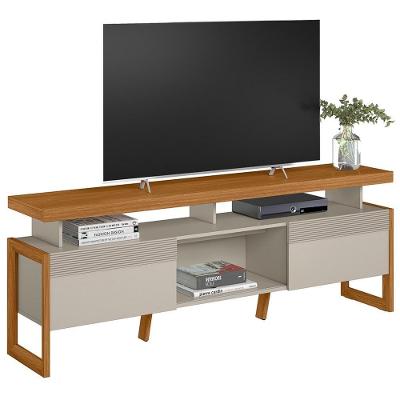 Rack Bancada De Tv 70 Polegadas 2 Portas Agata L06 Nature/off White - Mpozenato