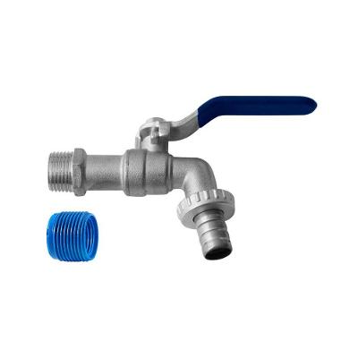 Torneira De Esfera Para Tanque Jardim Com Alavanca Blukit Niquelada