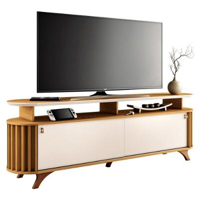 Rack Bancada De Tv 70 Pol 182cm Elva H01 Cinamomo/off White - Mpozenato