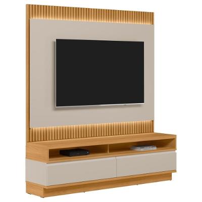 Painel Para Tv 70 Pol E Rack Bancada 180cm Real L06 Tauari/off White Fosco - Mpozenato