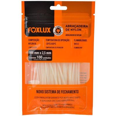 Cinta Abracadeira Em Nylon 100x2.5 Mm C-100 Branca