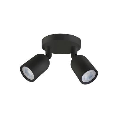 Spot Direcionável De Sobrepor Taschibra Direct Circular Led Mr16 8w Bivolt Preto 3000k Luz Amarela 15090211