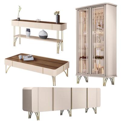 Conjunto 1 Cristaleira 1 Buffet 1 Aparador E 1 Mesa De Centro Texas/virginia/rennes Off White