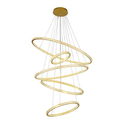 Lustre Pendente Skylight Saturno 3357 Dourado Led Bivolt Dourado