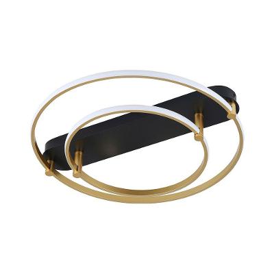 Plafon Skylight Listo 3106s Led Bivolt Preto/dourado
