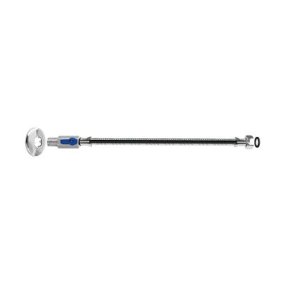 Engate Flexível De Inox Blukit 40cm Para água Com Registro De Esfera Integrado