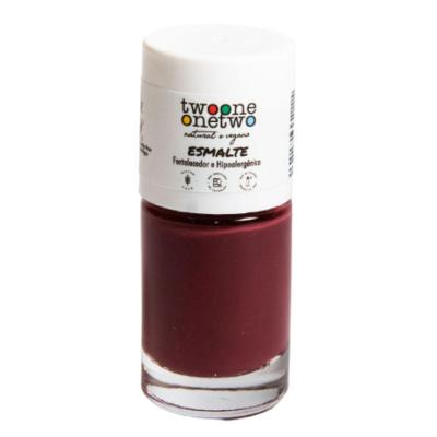 Esmalte Fortalecedor E Hipoalergênico - Argan - Cor Brandy Wine - Natural E Vegano - Twoone Onetwo