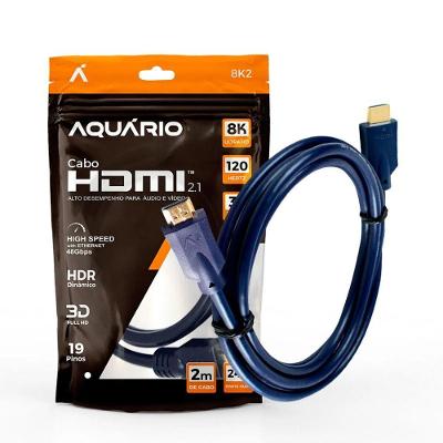 Cabo Hdmi Aquario 8k2 8k Macho X Macho 2.1 2m