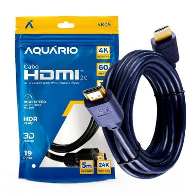 Cabo Hdmi Aquario 4k05 4k Macho X Macho 2.0 5m