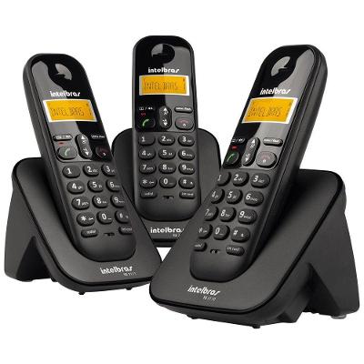 Telefone Sem Fio Intelbras Ts3113 Base E 2 Ramais Dect 6.0 Preto