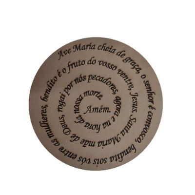 Oração Ave Maria Mandala 30 Cm Gravado Mdf 3mm Natural [f031]