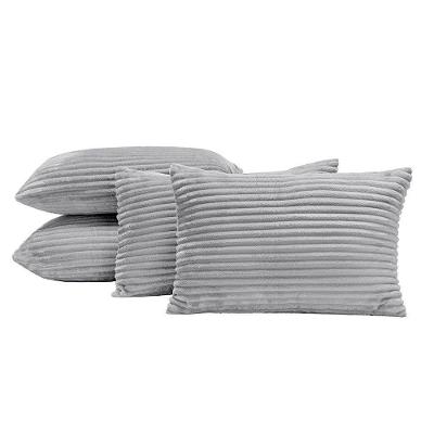 Almofadas Cheias Velvet Bariloche 60x30cm 04 Peças - Cinza