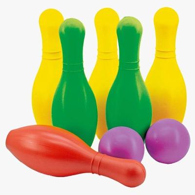 Boliche Grande 6 Pinos E 1 Bola Em Plastico 29 Cm - Jottplay