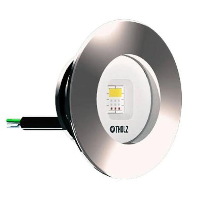 Refletor Led 10w Inox 316 Slim Rgb Premium Para Iluminação De Piscina - Tholz