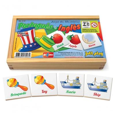 Jogo De Memória Português/inglês 40 Peças - Jottplay