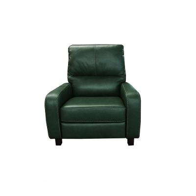 Poltrona Reclinável De Couro Doral Com Mecanismo Way Green Bicolor - Mempra Design