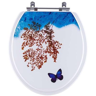 Assento Sanitario Decorado Borboleta Porto (oval) Para Vaso Luzarte Estrela