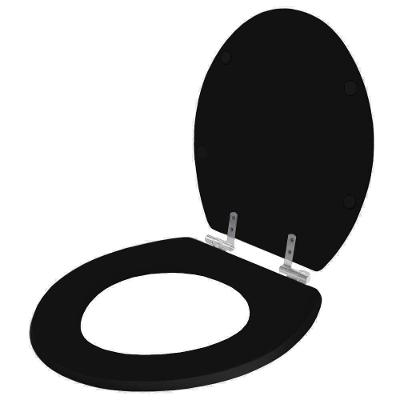 Tampa De Vaso Sanitario Com Amortecedor Leiria Preto Para Bacia Luzarte