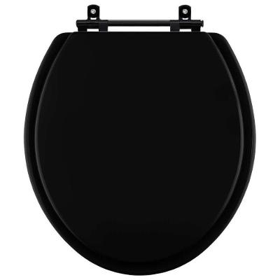 Assento Sanitario Convencional Oval Universal Branco Com Ferragem Preta