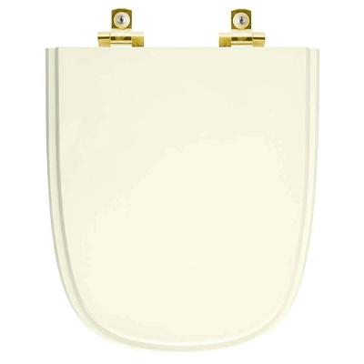 Assento Sanitário Soft Close Ibiza Biscuit Para Vaso Incepa Com Ferragem Dourada