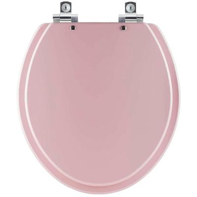 Assento Sanitário Soft Close Convencional Oval Rosa Para Todos Os Fabricantes