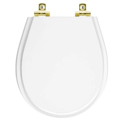 Assento Sanitário Soft Close Avalon Branco Para Vaso Ideal Standard Com Ferragem Dourada