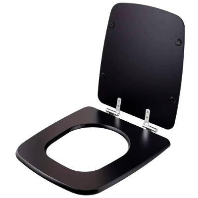 Assento Sanitario Fechamento Lento Boss Matte Black Preto Fosco Para Louça Incepa 6lpf