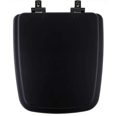 Assento Sanitário Mdf Soft Close Boss Matte Black Para Vaso Incepa Com Ferragem Preta