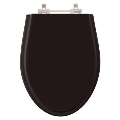 Assento Sanitario Poliester Absolute Preto Para Vaso Ideal Standard