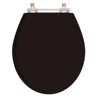 Assento Sanitário Poliester Angra Preto Para Vaso Ideal Standard
