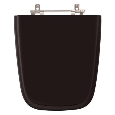 Assento Sanitário Poliester Aero Preto Para Vaso Ideal Standard