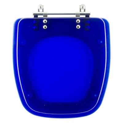 Assento Sanitário Poliester Fit Azul Transparente Para Vaso Celite