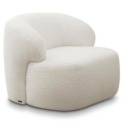 Poltrona Decorativa Fixa Orgânica Donk L08 Boucle Branco - Mpozenato