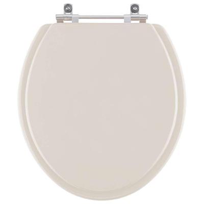 Assento Sanitário Convencional Oval Visone Para Vaso Ideal Standard Com Ferragem Dourada