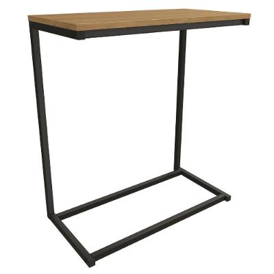 Mesa De Apoio Lateral 68 Cm Li025 Freijo Preto Fosco Kpb