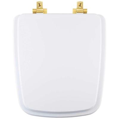 Assento Sanitário Mdf Soft Close Boss Branco Para Vaso Incepa Com Ferragem Dourada