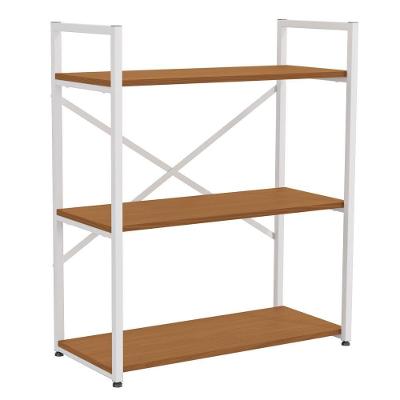 Estante Baixa 3 Prateleiras 87x72 Cm Li007 Canela Branco
