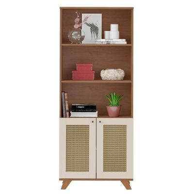 Estante 2 Portas 3 Nichos 172x70 4708 Cinamomo Off White Arly