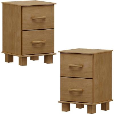 Kit 02 Mesas De Cabeceira Madeira Maciça 2g 42 Cm 1137 Freijo Milani Store